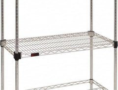 Eagle MHC - 36" Wide, 18 High, Open Shelving Accessory/Component - Steel Chrome Plated, Chrome Finish, Use with Eagle MHC Shelving - Americas Industrial Supply