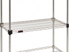 Eagle MHC - 48" Wide, 18 High, Open Shelving Accessory/Component - Steel Chrome Plated, Chrome Finish, Use with Eagle MHC Shelving - Americas Industrial Supply