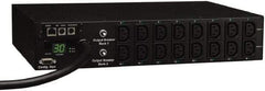 Tripp-Lite - 16 Outlets, 208/240 Volts, 30 Amps, 10' Cord, Power Outlet Strip - Rack Mount, 5-15/20R NEMA Configuration, 19" Strip - Americas Industrial Supply
