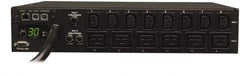 Tripp-Lite - 14 Outlets, 208/240 Volts, 30 Amps, 10' Cord, Power Outlet Strip - Rack Mount, 5-15/20R NEMA Configuration, 19" Strip - Americas Industrial Supply