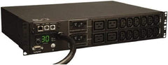 Tripp-Lite - 16 Outlets, 200/240 Volts, 30 Amps, 12' Cord, Power Outlet Strip - Rack Mount, 5-15/20R NEMA Configuration, 19" Strip - Americas Industrial Supply