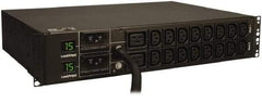 Tripp-Lite - 18 Outlets, 120 VAC30 Amps, 15' Cord, Power Outlet Strip - Rack Mount, 5-15/20R NEMA Configuration, 19" Strip - Americas Industrial Supply