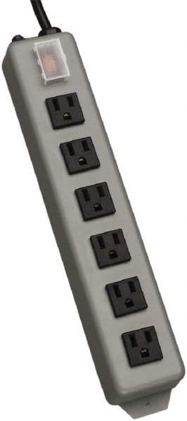 Tripp-Lite - 6 Outlets, 120 VAC15 Amps, 15' Cord, Power Outlet Strip - Keyhole, Tab Mount, 5-15 NEMA Configuration, 13-3/4" Strip - Americas Industrial Supply