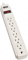 Tripp-Lite - 6 Outlets, 120 VAC15 Amps, 15' Cord, Power Outlet Strip - Keyhole, Tab Mount, 5-15 NEMA Configuration, 10.8" Strip - Americas Industrial Supply