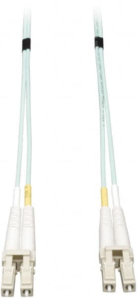 Tripp-Lite - 82' Long, LC/LC Head, Multimode Fiber Optic Cable - Aqua, Use with LAN - Americas Industrial Supply