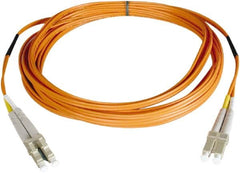 Tripp-Lite - 50' Long, LC/LC Head, Multimode Fiber Optic Cable - Aqua, Use with LAN - Americas Industrial Supply