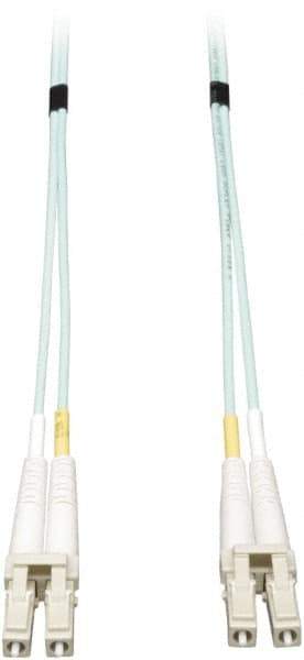 Tripp-Lite - 33' Long, LC/LC Head, Multimode Fiber Optic Cable - Aqua, Use with LAN - Americas Industrial Supply