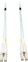 Tripp-Lite - 33' Long, LC/LC Head, Multimode Fiber Optic Cable - Aqua, Use with LAN - Americas Industrial Supply