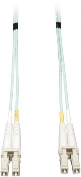 Tripp-Lite - 23' Long, LC/LC Head, Multimode Fiber Optic Cable - Aqua, Use with LAN - Americas Industrial Supply