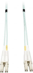 Tripp-Lite - 20' Long, LC/LC Head, Multimode Fiber Optic Cable - Aqua, Use with LAN - Americas Industrial Supply