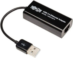 Tripp-Lite - Network Adapter - USB A Male Connector, Black, Use with 10/100Mbps Network - Americas Industrial Supply