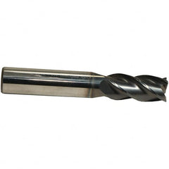Emuge - 3/16" Diam, 7/16" LOC, 4 Flute Solid Carbide Roughing & Finishing End Mill - CrN Finish, 2" OAL, 3/16" Shank Diam, Cylindrical Shank, 38° Helix, Centercutting, Regular Length - Americas Industrial Supply