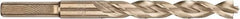 DeWALT - 7/16" 140° Cobalt Jobber Drill - Oxide/Gold Finish, Right Hand Cut, Spiral Flute, Straight Shank, 5-29/32" OAL, Pilot Point - Americas Industrial Supply