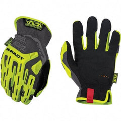 Mechanix Wear - Size M, ANSI Cut Lvl A5, Synthetic Leather Cut & Puncture Resistant Gloves - Elastic Cuff, Hi-Vis Yellow, Paired - Americas Industrial Supply