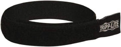 Tripp-Lite - 10" Long Black Hook & Loop Standard Cable Tie - 3" Max Bundle Diam - Americas Industrial Supply