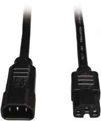 Tripp-Lite - 6', 14/3 Gauge/Conductors, Black Indoor Replacement Cord - 0 Receptacles, 15 Amps, 120 VAC, UL SJT, NEMA IEC-320 - Americas Industrial Supply