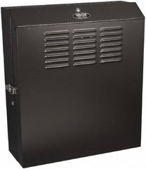 Tripp-Lite - 23-1/2" Overall Width x 5" Rack Height x 17-1/2" Overall Depth Data Cable Enclosure - 200 Lb Capacity, Black - Americas Industrial Supply