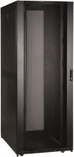 Tripp-Lite - 29.53" Overall Width x 42" Rack Height x 43" Overall Depth Data Cable Enclosure - 3,000 Lb Capacity, Black - Americas Industrial Supply