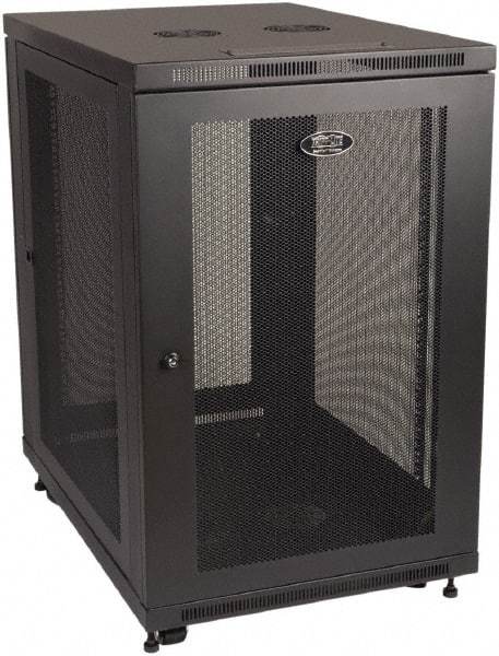 Tripp-Lite - 23.62" Overall Width x 18" Rack Height x 33-1/2" Overall Depth Data Cable Enclosure - 3,000 Lb Capacity, Black - Americas Industrial Supply