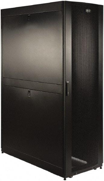 Tripp-Lite - 23.63" Overall Width x 45" Rack Height x 50.89" Overall Depth Data Cable Enclosure - 3,000 Lb Capacity, Black - Americas Industrial Supply