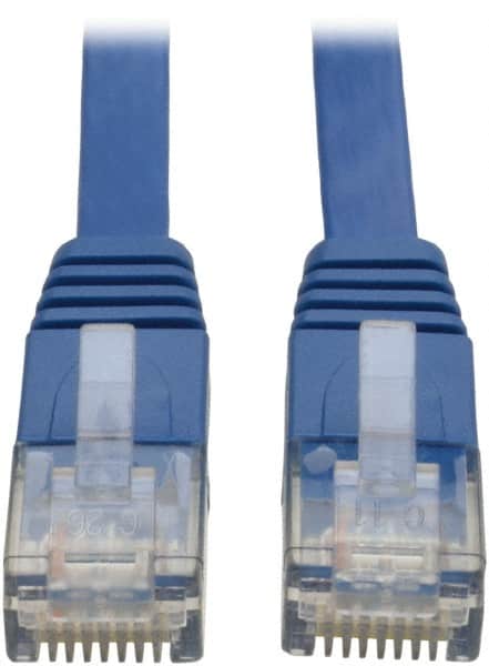 Tripp-Lite - Cat6, 24 AWG, 8 Wires, 550 MHz, Unshielded Network & Ethernet Cable - Blue, PVC, 25' OAL - Americas Industrial Supply