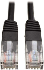 Tripp-Lite - Cat5e, 24 AWG, 8 Wires, 550 MHz, Unshielded Network & Ethernet Cable - Black, PVC, 50' OAL - Americas Industrial Supply