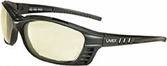 Uvex - Yellow Lenses, Framed Safety Glasses - Anti-Fog, Black Polycarbonate Frame, Adjustable Temples, Size Universal, Wrap Around - Americas Industrial Supply