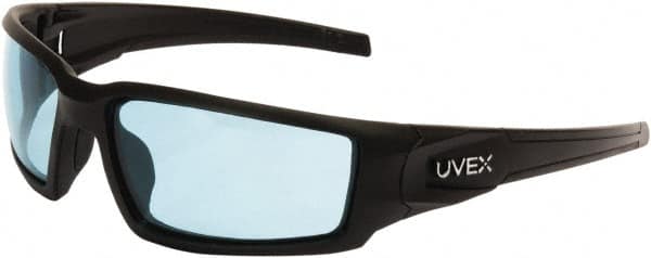 Uvex - SCT-Blue Lenses, Framed Safety Glasses - Anti-Fog, Black Polycarbonate Frame, Size Universal, Wrap Around - Americas Industrial Supply