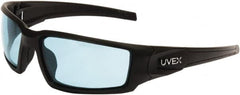 Uvex - SCT-Blue Lenses, Framed Safety Glasses - Anti-Fog, Black Polycarbonate Frame, Size Universal, Wrap Around - Americas Industrial Supply