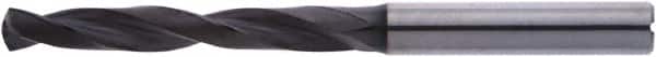 Accupro - 3/8" 140° Solid Carbide Jobber Drill - AlTiN Finish, Right Hand Cut, Spiral Flute, Straight Shank, 103mm OAL - Americas Industrial Supply