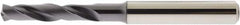 Accupro - 7/32" 140° Spiral Flute Solid Carbide Screw Machine Drill Bit - AlTiN Finish, Right Hand Cut, 28mm Flute Length, 66mm OAL, Straight Shank - Americas Industrial Supply