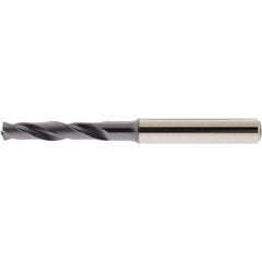 Accupro - 3/8" 140° Spiral Flute Solid Carbide Screw Machine Drill Bit - Americas Industrial Supply