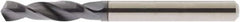 Accupro - 2.3mm 118° Spiral Flute Solid Carbide Screw Machine Drill Bit - AlTiN Finish, Right Hand Cut, 13mm Flute Length, 40mm OAL, Straight Shank - Americas Industrial Supply