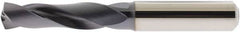 Accupro - 8.5mm 140° Spiral Flute Solid Carbide Screw Machine Drill Bit - AlTiN Finish, Right Hand Cut, 47mm Flute Length, 89mm OAL, Straight Shank, Through Coolant - Americas Industrial Supply