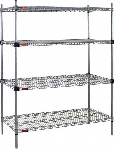 Eagle MHC - 4 Shelf Eagle MHC Wire Shelving - Starter Unit - 72" Wide x 24" Deep x 74" High, - Americas Industrial Supply