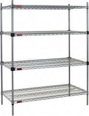 Eagle MHC - 4 Shelf Eagle MHC Wire Shelving - Starter Unit - 72" Wide x 24" Deep x 74" High, - Americas Industrial Supply