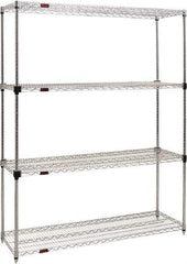 Eagle MHC - 4 Shelf Eagle MHC Wire Shelving - Starter Unit - 60" Wide x 24" Deep x 74" High, - Americas Industrial Supply