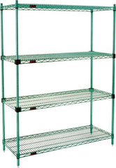 Eagle MHC - 4 Shelf Eagle MHC Wire Shelving - Starter Unit - 72" Wide x 18" Deep x 74" High, - Americas Industrial Supply