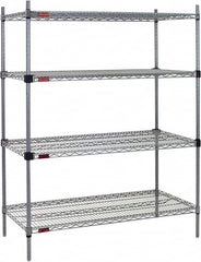 Eagle MHC - 4 Shelf Eagle MHC Wire Shelving - Starter Unit - 72" Wide x 18" Deep x 74" High, - Americas Industrial Supply