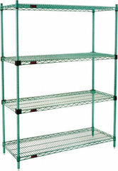 Eagle MHC - 4 Shelf Eagle MHC Wire Shelving - Starter Unit - 60" Wide x 18" Deep x 74" High, - Americas Industrial Supply