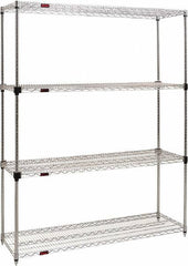 Eagle MHC - 4 Shelf Eagle MHC Wire Shelving - Starter Unit - 60" Wide x 18" Deep x 74" High, - Americas Industrial Supply