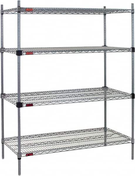 Eagle MHC - 4 Shelf Eagle MHC Wire Shelving - Starter Unit - 48" Wide x 18" Deep x 74" High, - Americas Industrial Supply