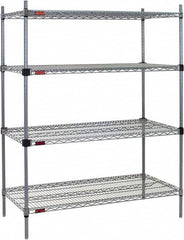 Eagle MHC - 4 Shelf Eagle MHC Wire Shelving - Starter Unit - 48" Wide x 18" Deep x 74" High, - Americas Industrial Supply