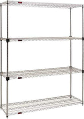 Eagle MHC - 4 Shelf Eagle MHC Wire Shelving - Starter Unit - 48" Wide x 18" Deep x 74" High, - Americas Industrial Supply