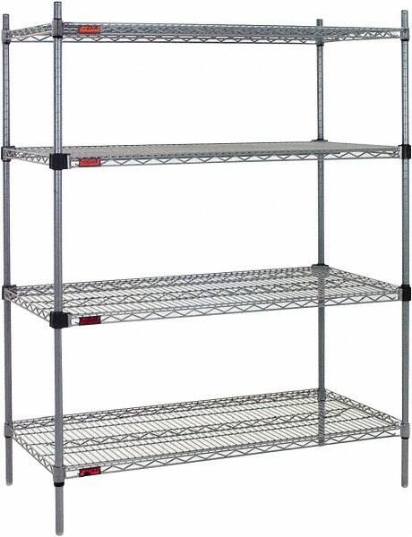 Eagle MHC - 4 Shelf Eagle MHC Wire Shelving - Starter Unit - 36" Wide x 18" Deep x 74" High, - Americas Industrial Supply