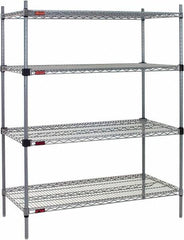 Eagle MHC - 4 Shelf Eagle MHC Wire Shelving - Starter Unit - 36" Wide x 18" Deep x 74" High, - Americas Industrial Supply