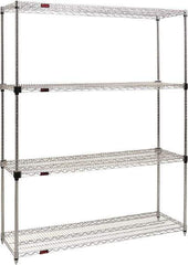 Eagle MHC - 4 Shelf Eagle MHC Wire Shelving - Starter Unit - 48" Wide x 18" Deep x 74" High, - Americas Industrial Supply