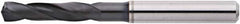 Accupro - 11/16" 135° Spiral Flute Solid Carbide Screw Machine Drill Bit - AlTiN Finish, Right Hand Cut, 72mm Flute Length, 123mm OAL, Straight Shank, Through Coolant - Americas Industrial Supply