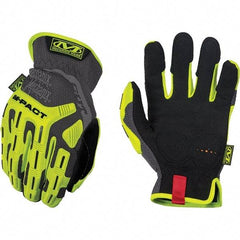 Mechanix Wear - Size 2XL, ANSI Cut Lvl A5, Synthetic Leather Cut & Puncture Resistant Gloves - Elastic Cuff, Hi-Vis Yellow, Paired - Americas Industrial Supply