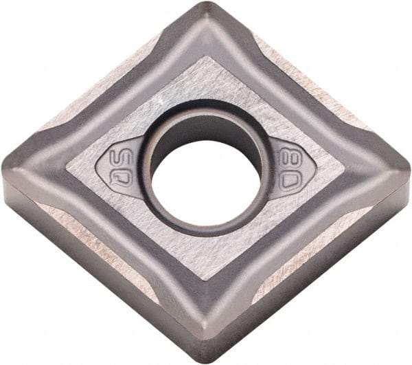 Kyocera - CNMG543 SQ Grade PR015S Carbide Turning Insert - Megacoat Hard Finish, 80° Diamond, 5/8" Inscr Circle, 1/4" Thick, 3/64" Corner Radius - Americas Industrial Supply